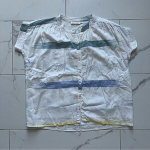 Roller Rabbit stripe short sleeve button down XS